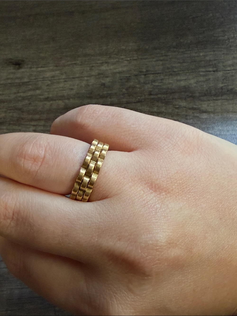 Gold plated stainless steel Ring